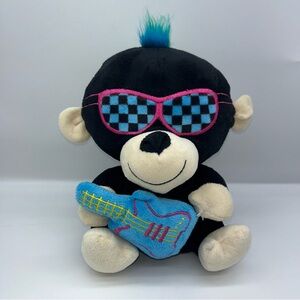 Kellytoy Rock 'n Roll Monkey plush 80's style Sunglasses guitar plush 2015